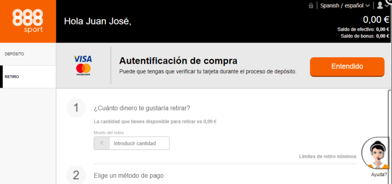 retirar dinero 888sport
