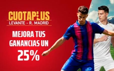 Sportium Levante vs Real Madrid CuotaPlus