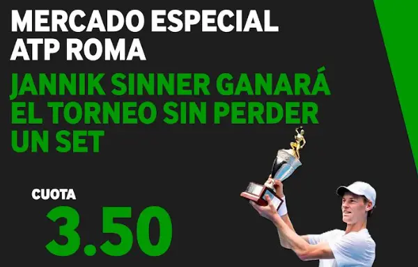 apuesta especial betway sinner atp roma