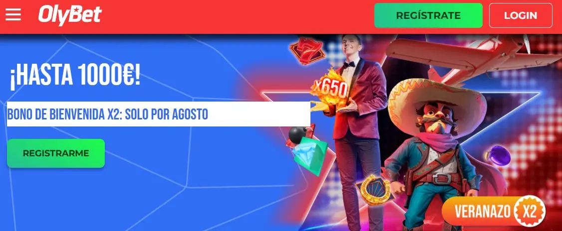 OlyBet bono de bienvenida agosto